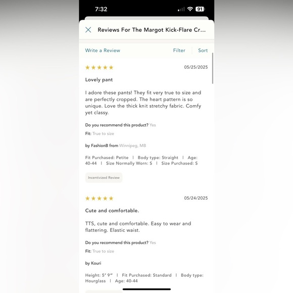 NWT new small Anthropologie Maeve Margot flare cropped pants black white hearts - Picture 17 of 17